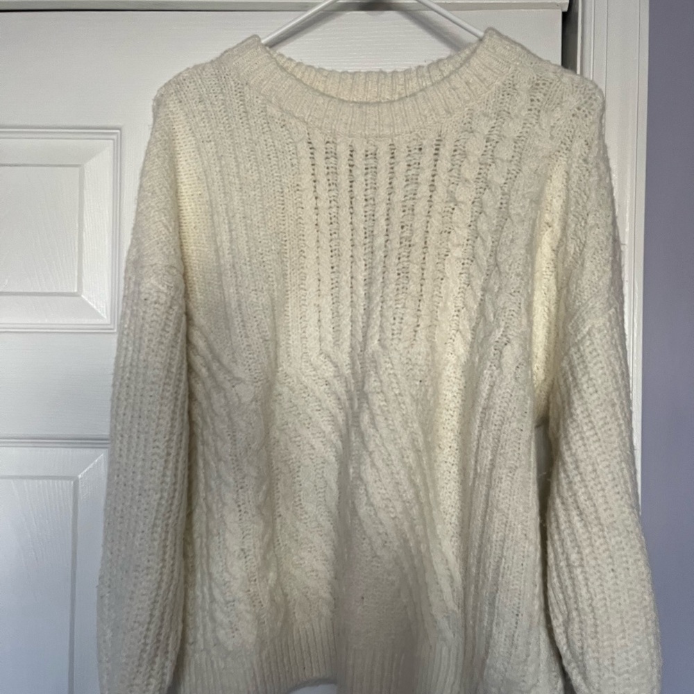Cream Crew Neck Sweater